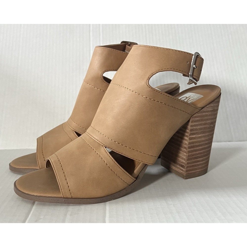 DV Dolce Vita Block Heels Shoes Tan Brista Size 11